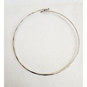 Robert Lee Morris Studios Sterling Silver 925 Round Hook Collar Necklace 17"